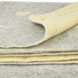 Baby Girl - Mila 100% Cashmere Reversible Heart Intarsia Blanket