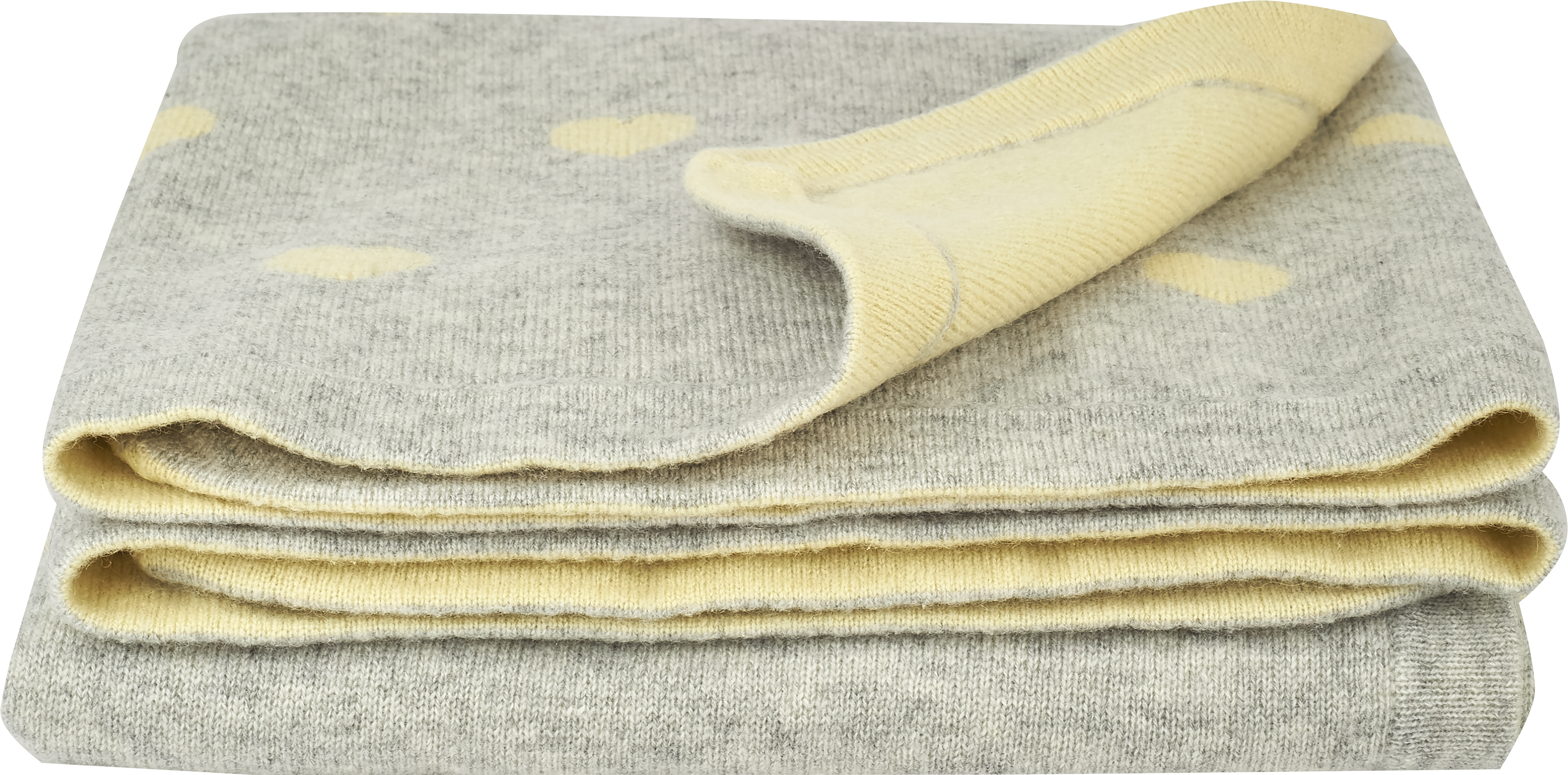 Baby Girl - Mila 100% Cashmere Reversible Heart Intarsia Blanket