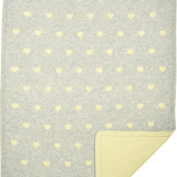 Baby Girl - Mila 100% Cashmere Reversible Heart Intarsia Blanket