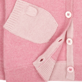 Girl - Paola 100% Cashmere Cardigan Hoodie with Mitten Pockets