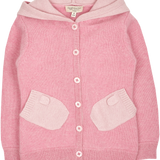 Girl - Paola 100% Cashmere Cardigan Hoodie with Mitten Pockets