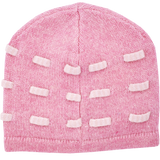 Baby Girl - 100% Cashmere Hat with Contrasting In And Out Detail and Bow