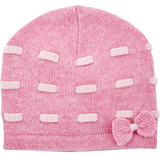 Baby Girl - 100% Cashmere Hat with Contrasting In And Out Detail and Bow
