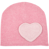 Girl - Maya Linen Stitch Cashmere Hat with Heart Patch