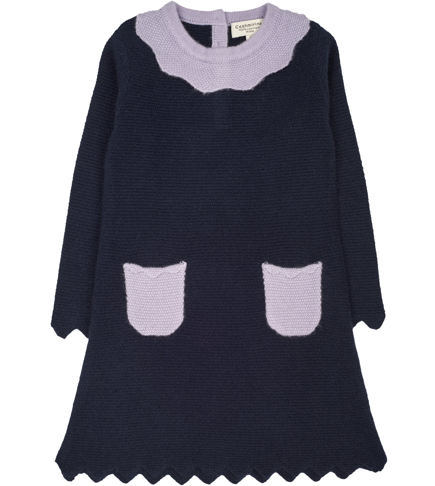 GIRL - MERIDA 100% CASHMERE 100% LINEN STITCH DRESS