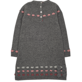 Girl - Christine Cashmere Knit Dress with Elegant Embroidery Detail