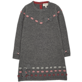 Girl - Christine Cashmere Knit Dress with Elegant Embroidery Detail