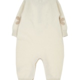 Baby Girl - Laurel 100% Cashmere Romper with Contrasting Floral Embroidery