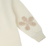 Baby Girl - Laurel 100% Cashmere Romper with Contrasting Floral Embroidery