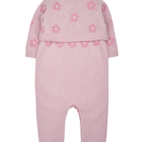 Baby Girl - 100% Cashmere Sleeveless Knit with Romper Floral Shrug Set