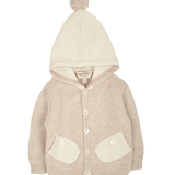 Baby Unisex - Phoenix 100% Cashmere Cardigan Hoodie With Mitten Style Pockets