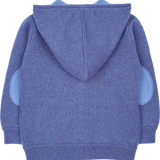 Boy - Manu 100% Cashmere Cardigan Hoodie with Elbow Patches