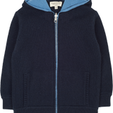 Boy - Manu 100% Cashmere Cardigan Hoodie with Elbow Patches