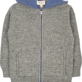 Boy - Manu 100% Cashmere Cardigan Hoodie with Elbow Patches