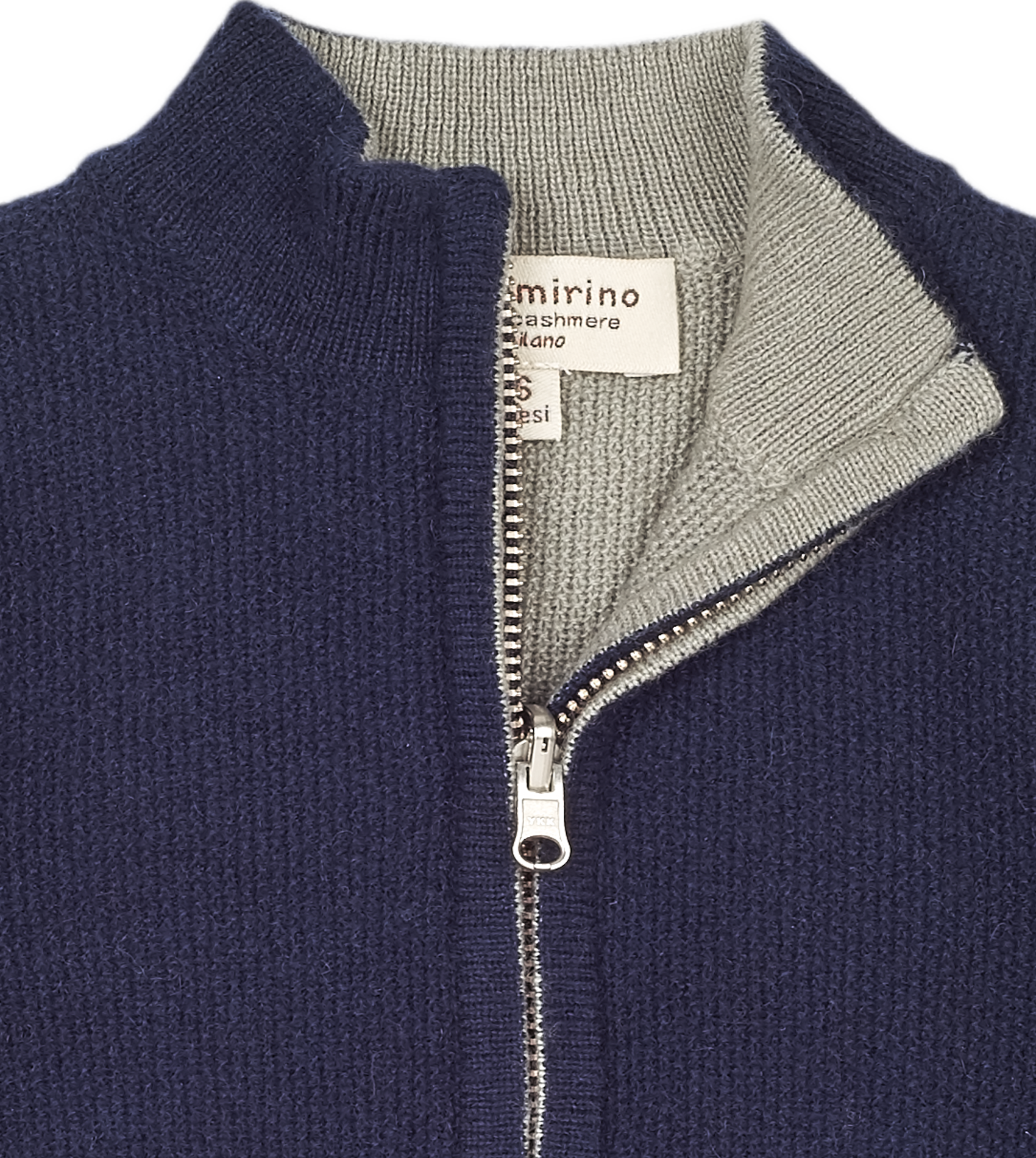 Baby Boy - Malaga 100% Cashmere Reversible High Neck Cardigan
