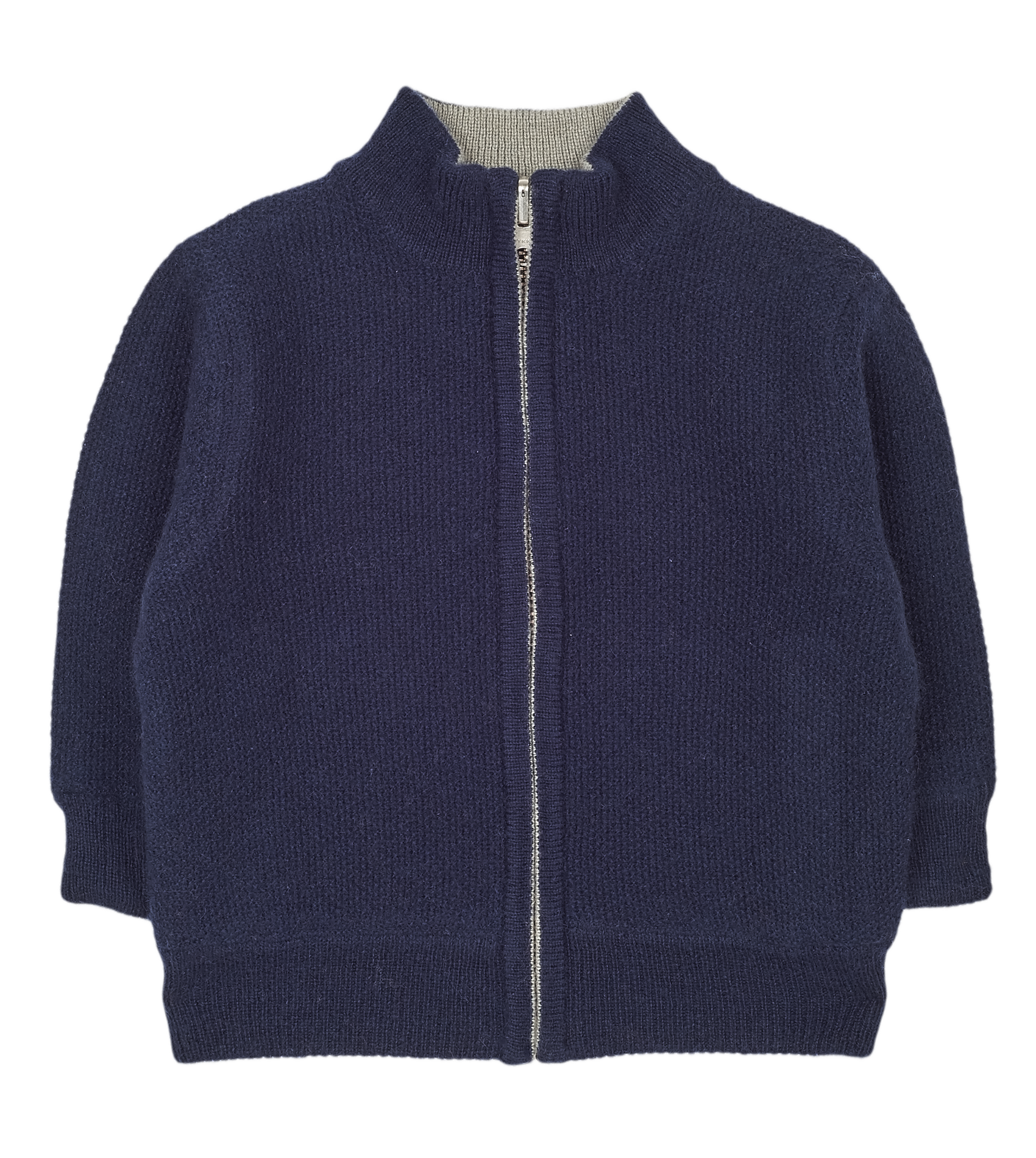 Baby Boy - Malaga 100% Cashmere Reversible High Neck Cardigan