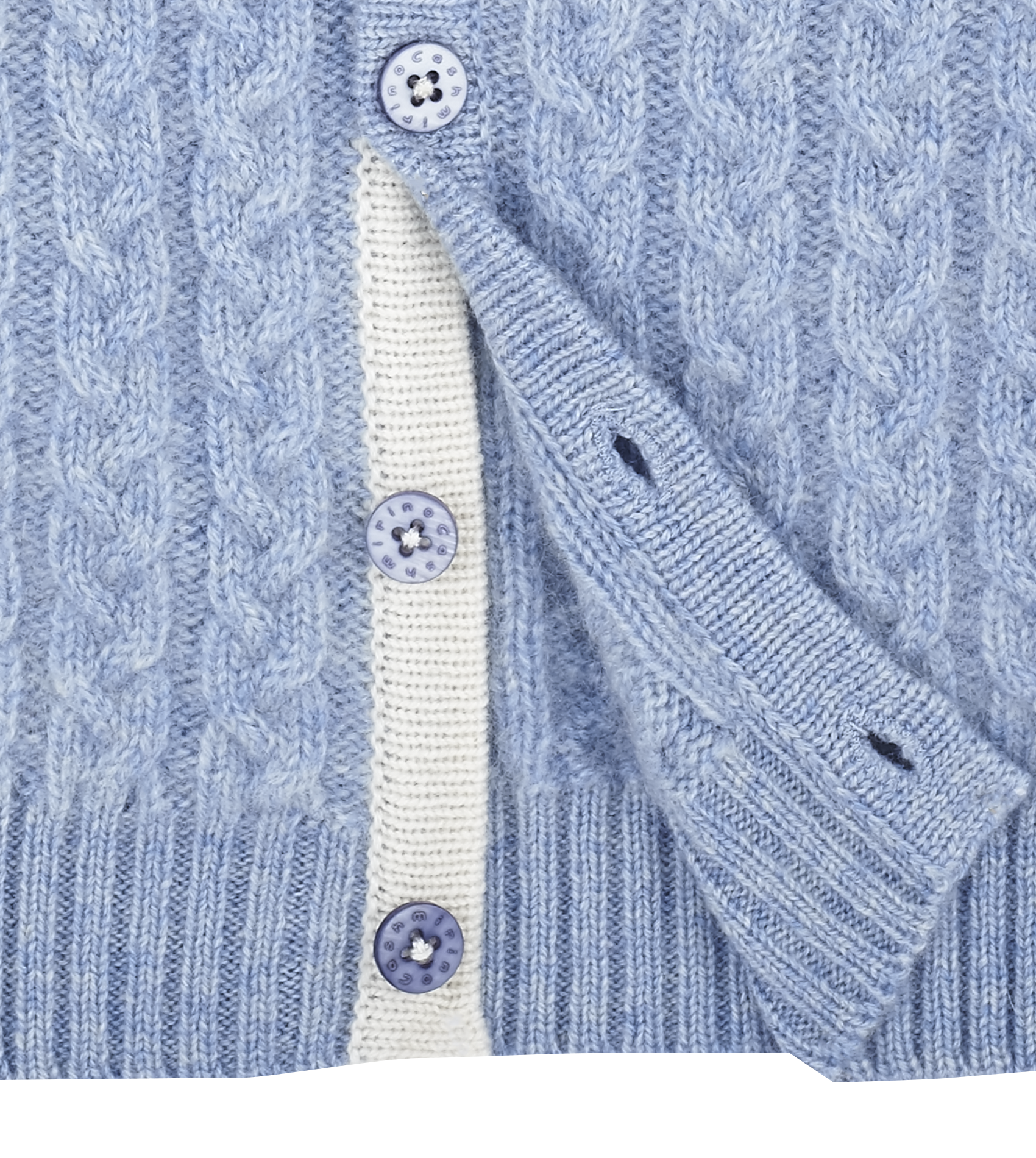 Baby Boy - Theo 100% Cashmere Cable Knit Hoodie