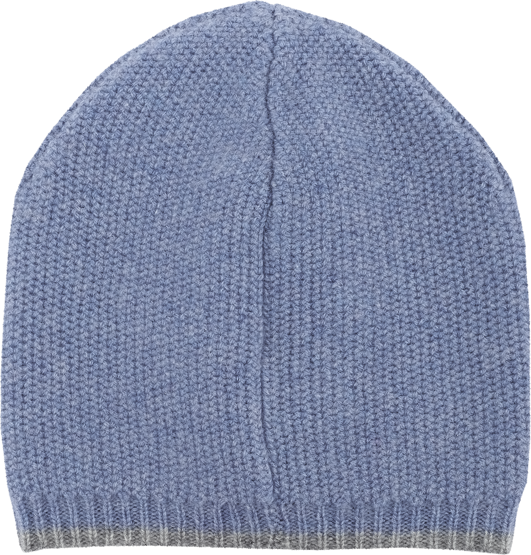 Baby Boy - Cashmere Hat With Contrasting Border And Ribbed Hem