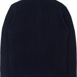 Men - 100% Premium Cashmere High Neck Cable Knit Jumper