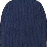 Men - 100% Premium Cashmere High Neck Cable Knit Jumper