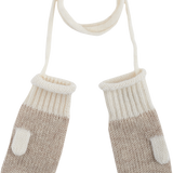 Baby Boy - 100% Cashmere Knitted Mittens With String