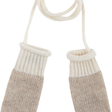 Baby Boy - 100% Cashmere Knitted Mittens With String
