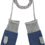 Baby Boy - 100% Cashmere Knitted Mittens With String