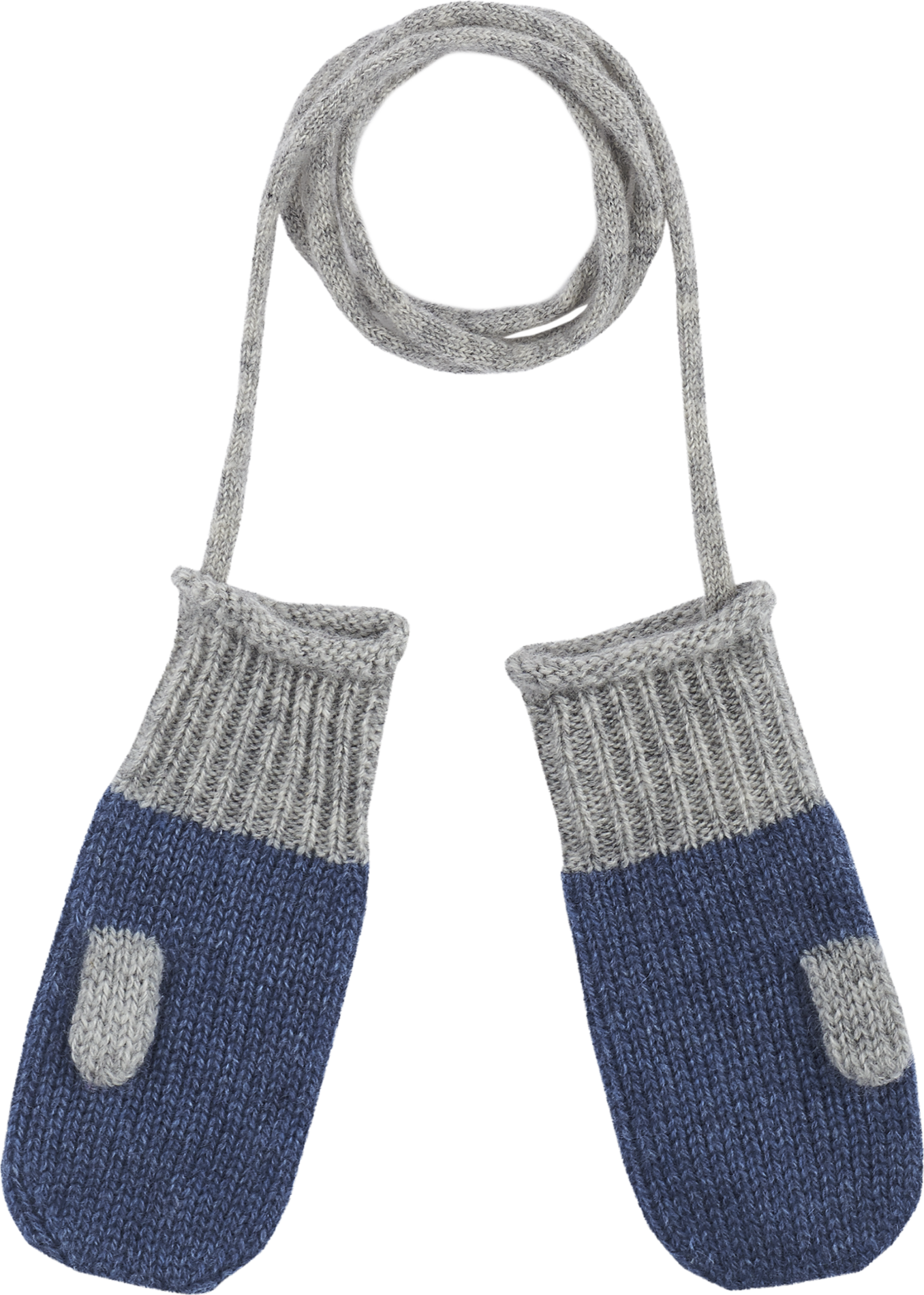 Baby Boy - 100% Cashmere Knitted Mittens With String