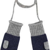 Baby Boy - 100% Cashmere Knitted Mittens With String