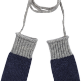 Baby Boy - 100% Cashmere Knitted Mittens With String