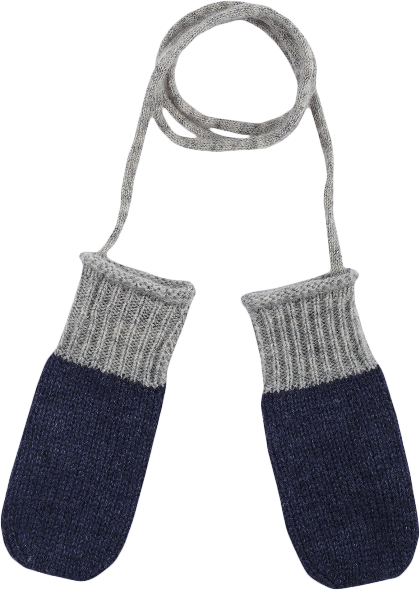 Baby Boy - 100% Cashmere Knitted Mittens With String