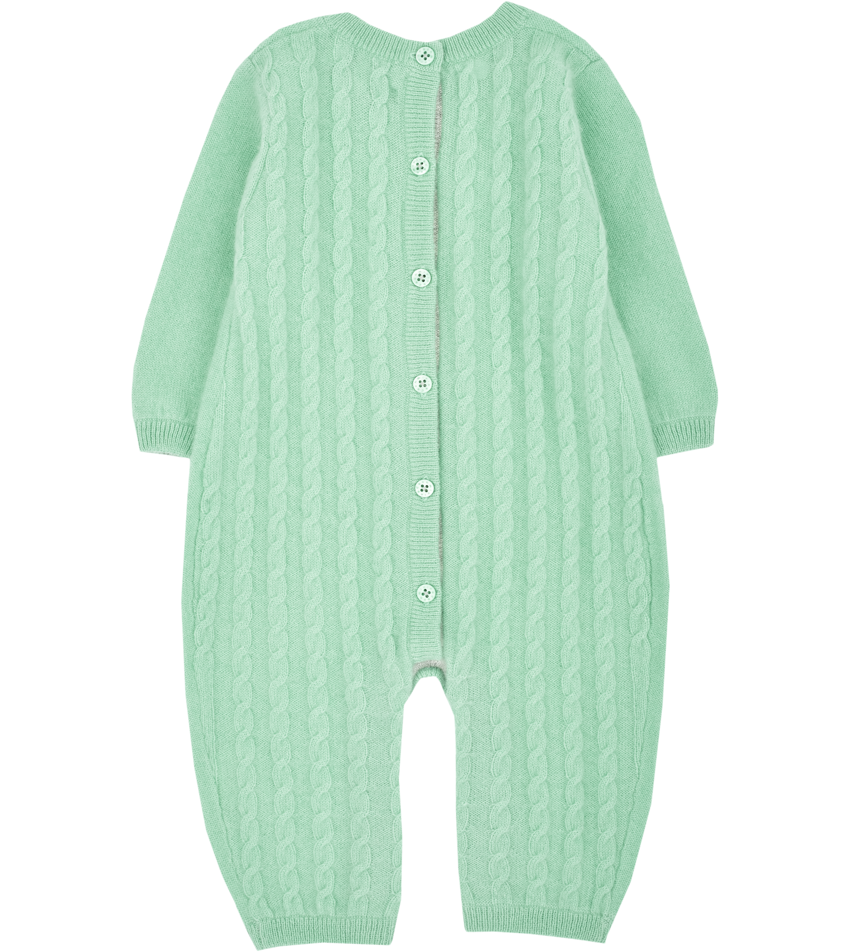 Baby Unisex - Drew 100% Cashmere Romper With Cable Knit Panel