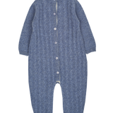 Baby Boy - Drew 100% Cashmere Romper with Cable knit Panel
