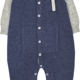 Baby Boy - Alberto 100% Cashmere Romper With Pacifier Pocket