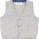 Baby Boy - Benjamin 100% Cashmere V-Neck Sleeveless Cardigan With Pocket