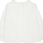 Girl - Callie 100% Cotton Blouse With Pleats and Ruffle Collar