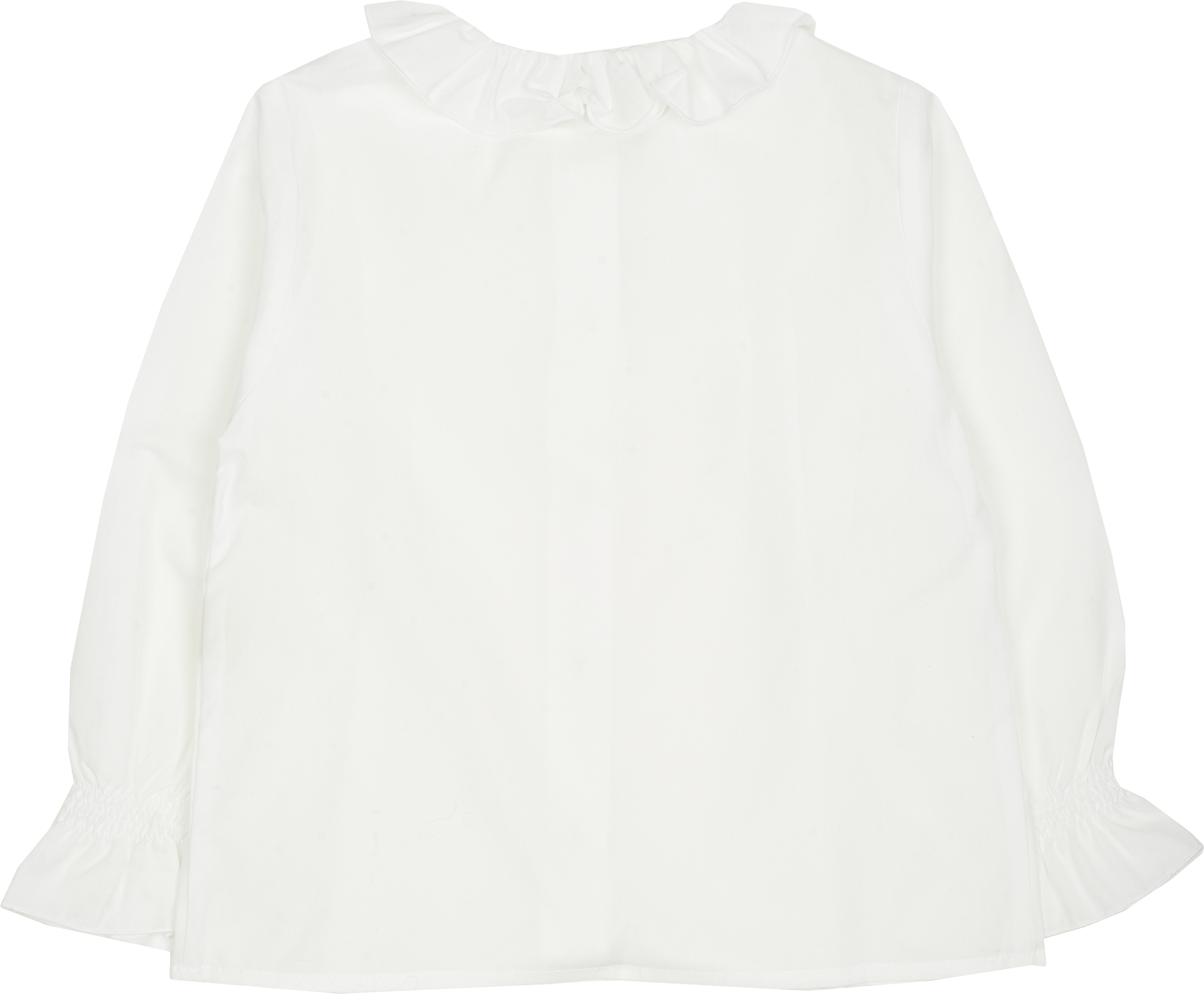 Girl - Callie 100% Cotton Blouse With Pleats and Ruffle Collar