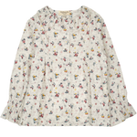 Girl - Callie 100% Cotton Blouse With Pleats and Ruffle Collar