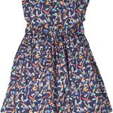 Baby Girl - Rachel Dress – Hand Embroidered Smocked 100% Cotton in Swimmer Print