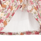 Girl - Susanna Hand Embroidered 100% Cotton Smocked Dress in Blooms Print