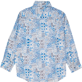 Boy - Oliver 100% Cotton Classic Shirt with Geometrical Pattern