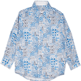 Boy - Oliver 100% Cotton Classic Shirt with Geometrical Pattern