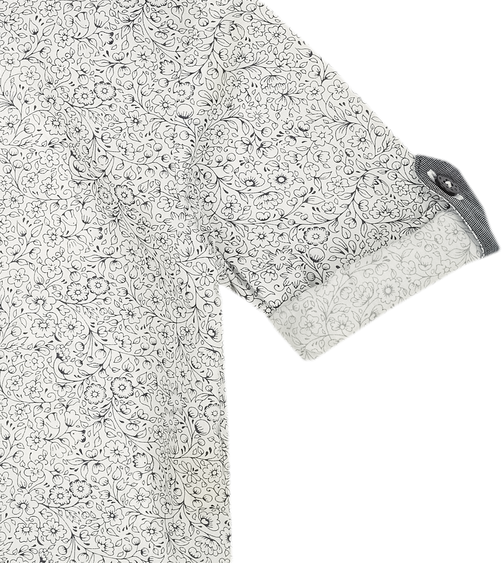 Baby Boy - Oliver 100% Cotton Classic Collar Shirt With Floral Prints