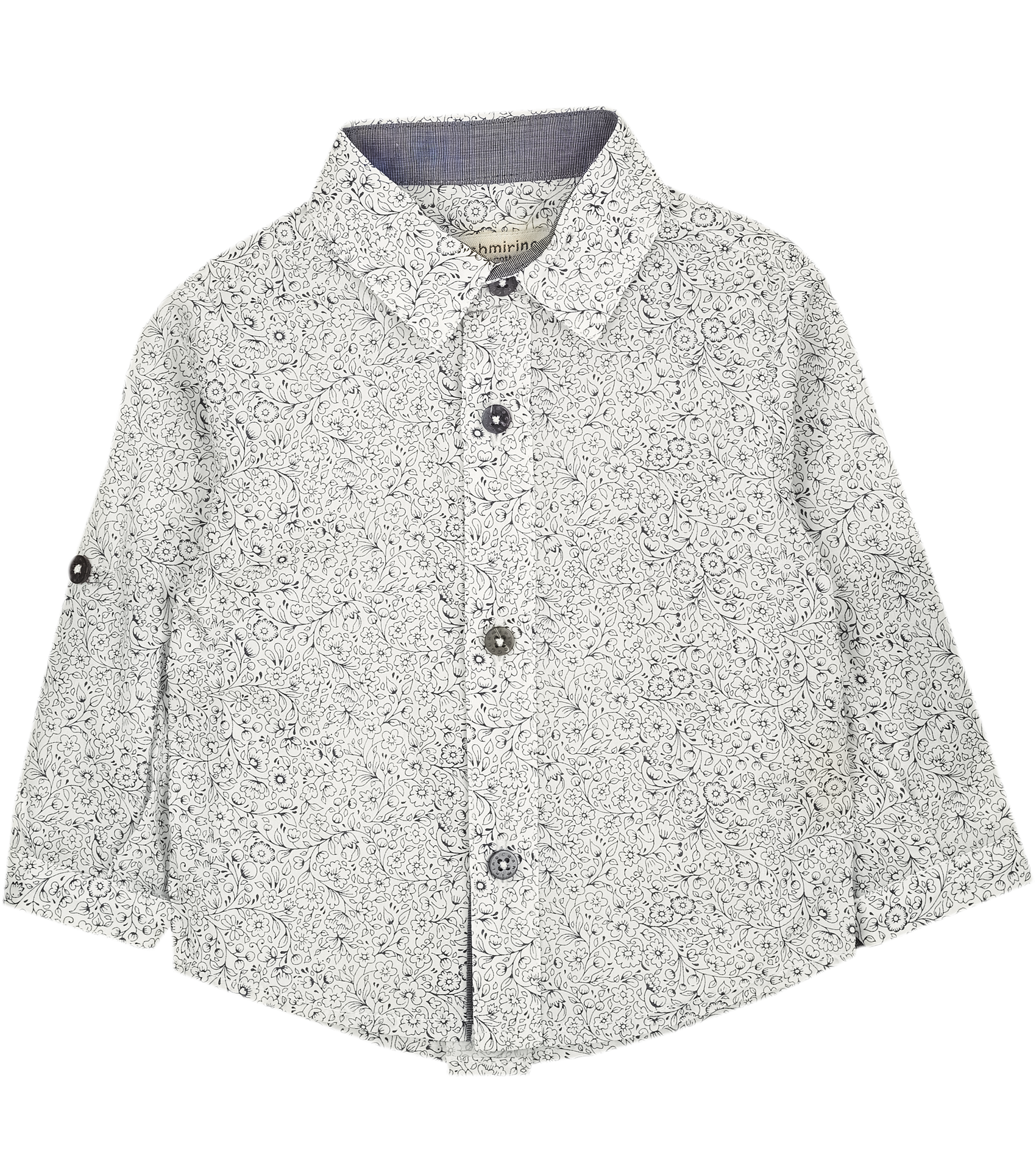 Baby Boy - Oliver 100% Cotton Classic Collar Shirt With Floral Prints
