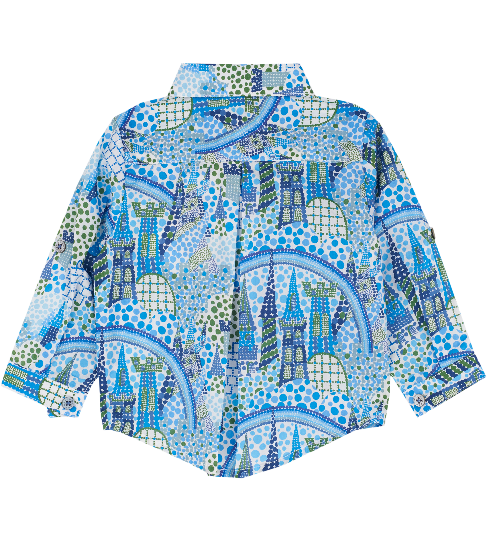 Baby Boy - Oliver 100% Cotton Classic Collar Shirt With Playtime Prints