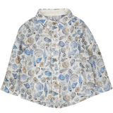 Baby Boy - Oliver 100% Cotton Classic Collar Shirt With Sea Prints