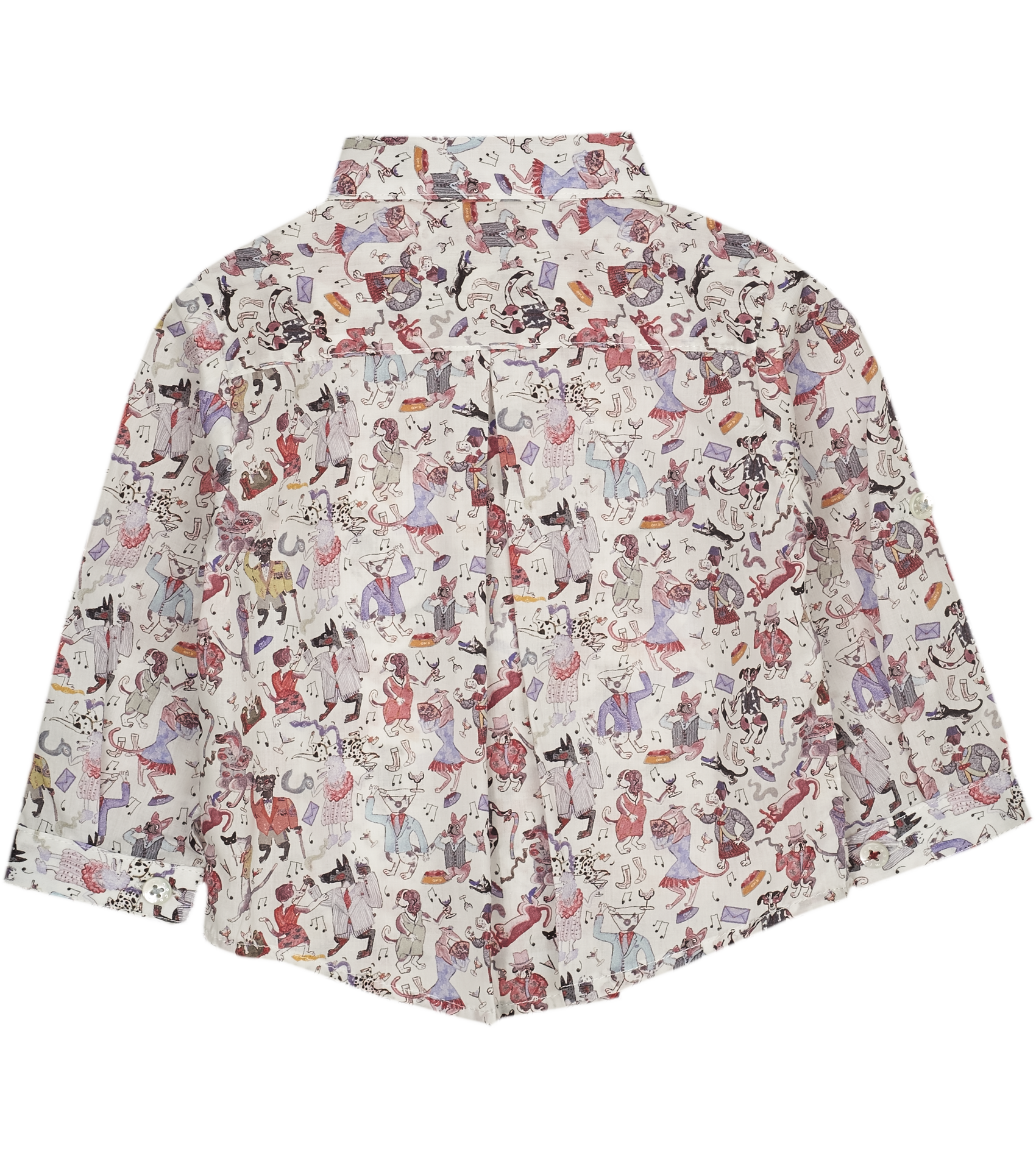 Baby Boy - Oliver 100% Cotton Classic Collar Shirt With Animal Prints