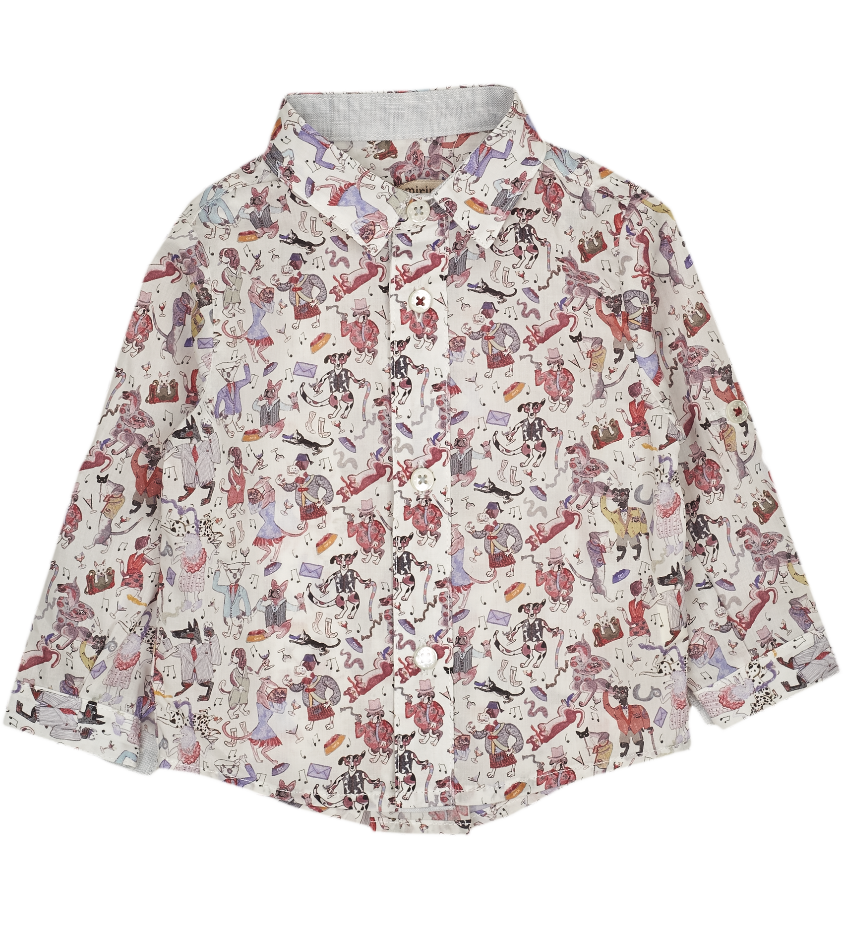 Baby boy shirt in dancing party print