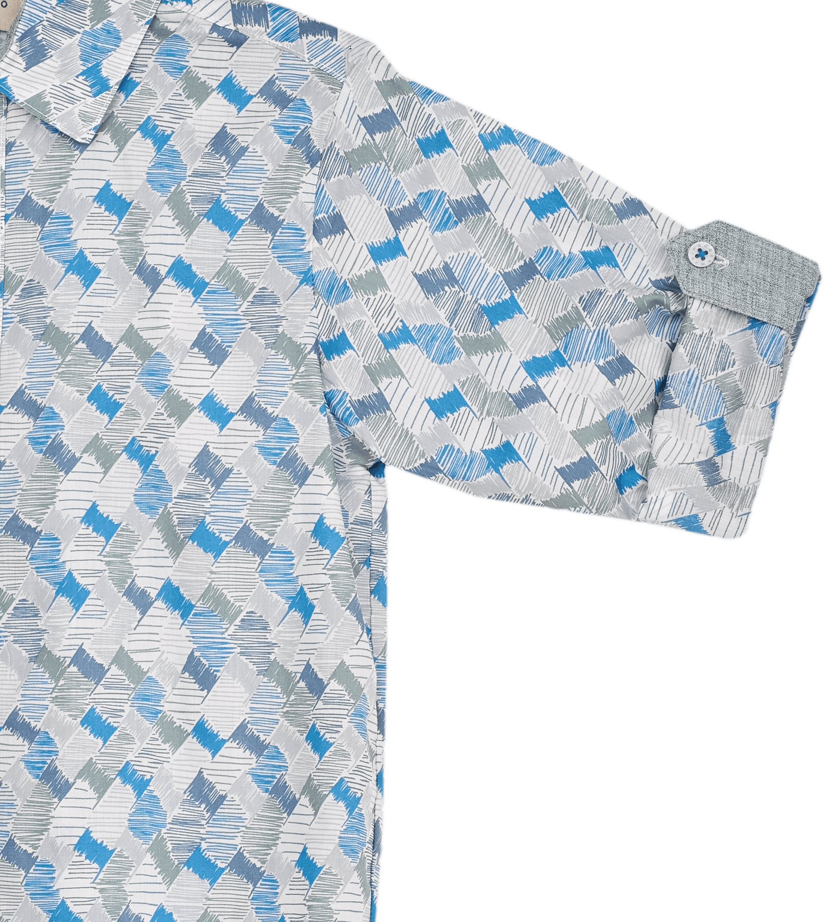 Boy - Oliver 100% Cotton Classic Shirt with Geometrical Pattern