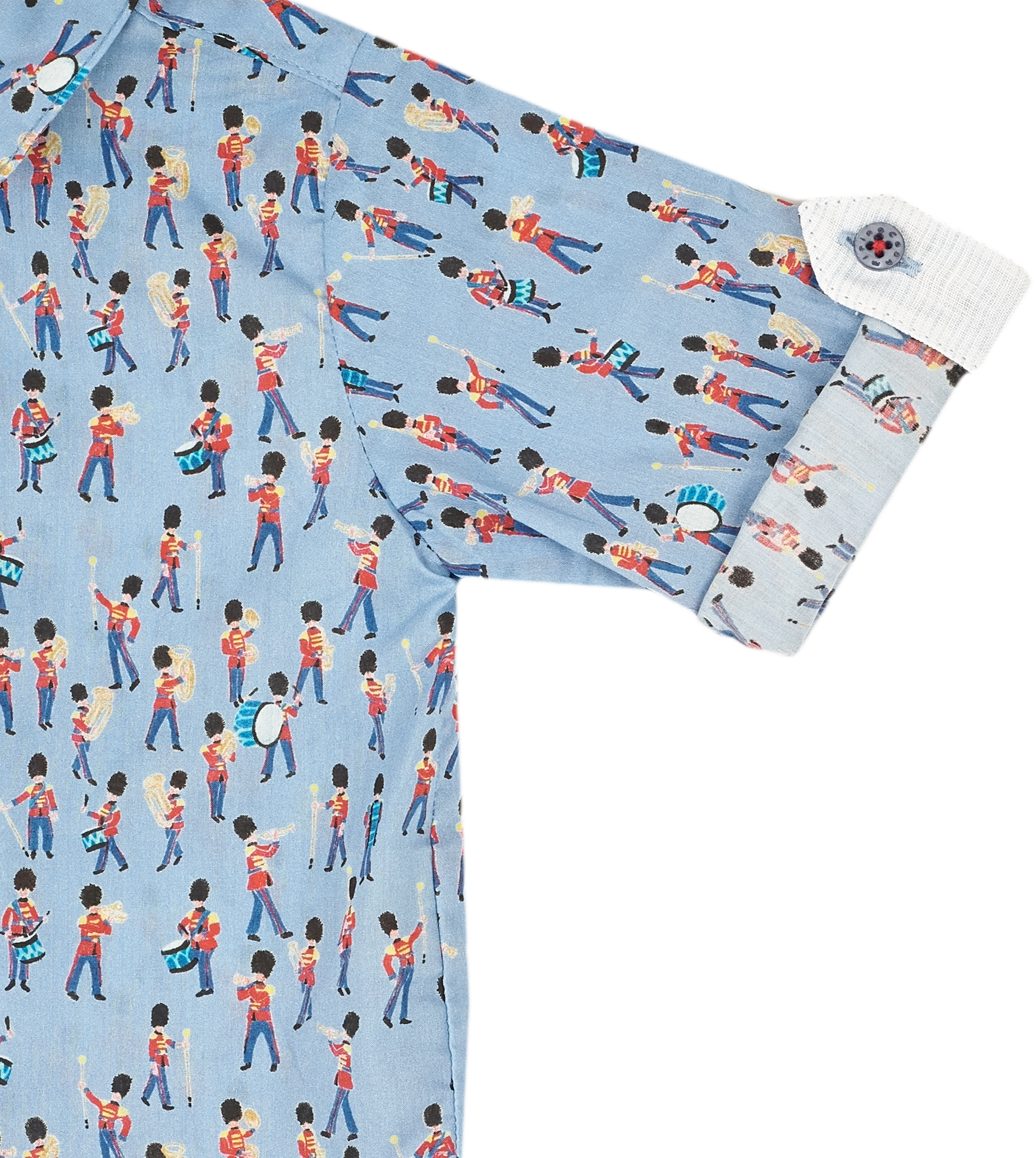 Baby Boy - Oliver 100% Cotton Classic Collar Shirt With Playtime Prints